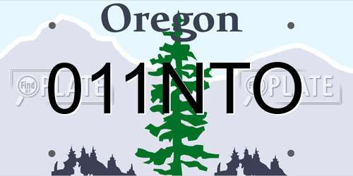 011NTO Oregon License Plate