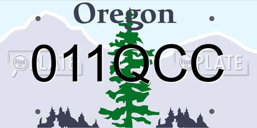 011QCC Oregon License Plate
