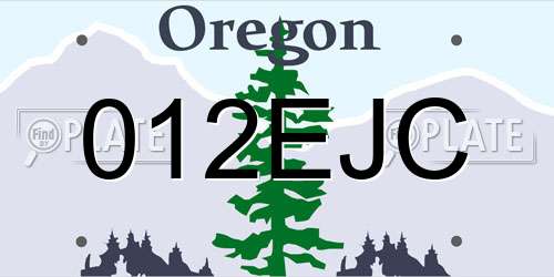012EJC Oregon License Plate