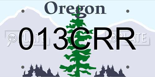 013CRR Oregon License Plate