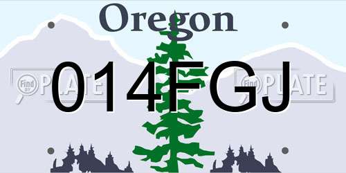 014FGJ Oregon License Plate