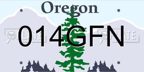 014GFN Oregon License Plate