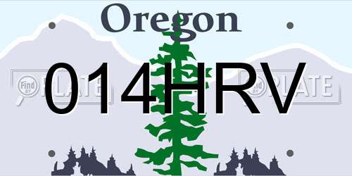 014HRV Oregon License Plate