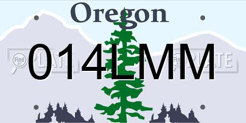 014LMM Oregon License Plate