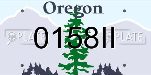 0158II Oregon License Plate