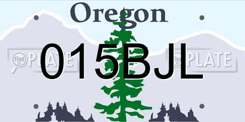 015BJL Oregon License Plate
