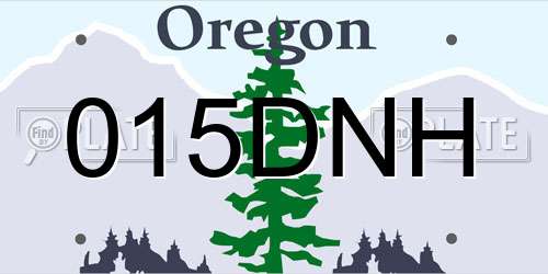 015DNH Oregon License Plate