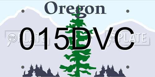 015DVC Oregon License Plate