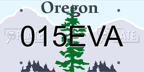 015EVA Oregon License Plate