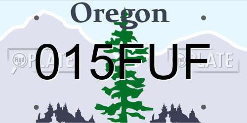 015FUF Oregon License Plate