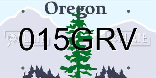 015GRV Oregon License Plate
