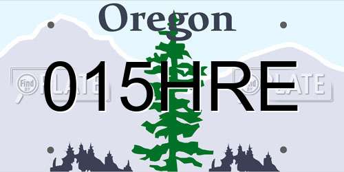 015HRE Oregon License Plate
