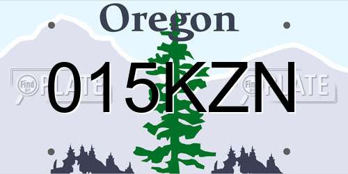 015KZN Oregon License Plate