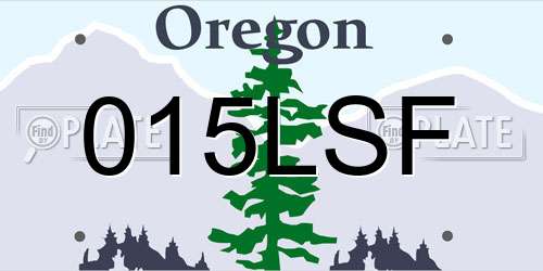 015LSF Oregon License Plate