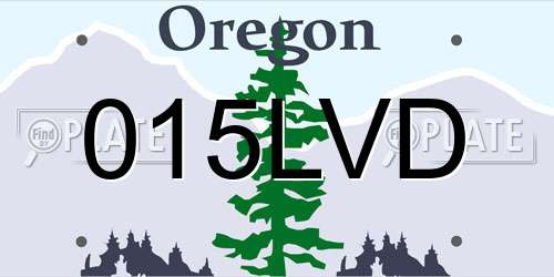 015LVD Oregon License Plate