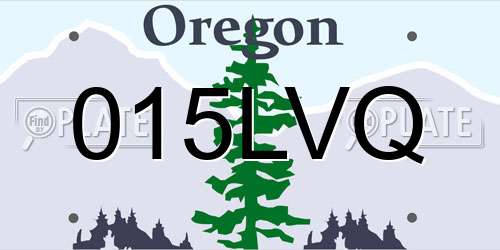 015LVQ Oregon License Plate