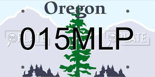 015MLP license plate in OR state