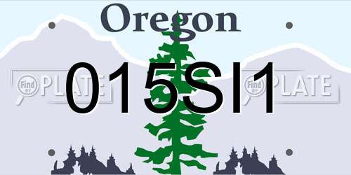 015SI1 Oregon License Plate