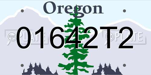 01642T2 Oregon License Plate
