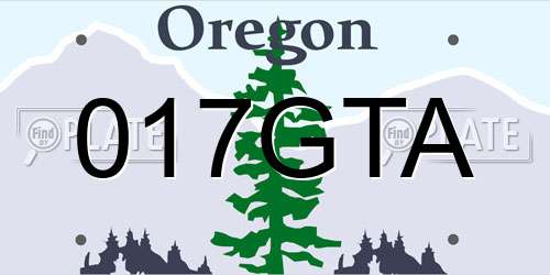 017GTA Oregon License Plate