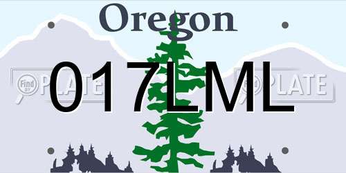 017LML Oregon License Plate