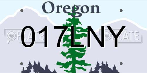 017LNY Oregon License Plate