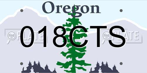 018CTS Oregon License Plate