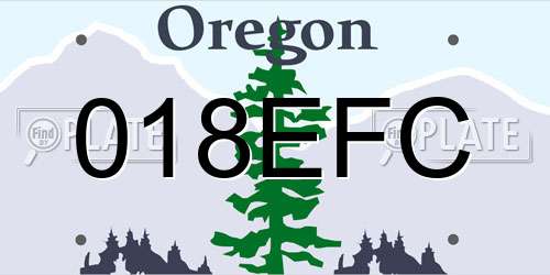 018EFC Oregon License Plate