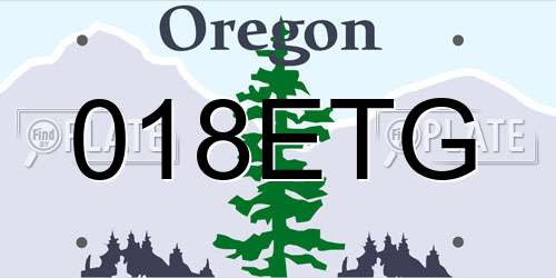 018ETG Oregon License Plate