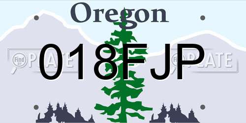 018FJP Oregon License Plate