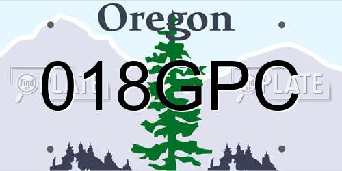 018GPC Oregon License Plate