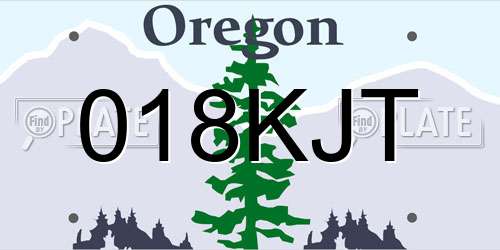 018KJT Oregon License Plate