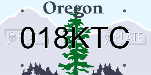 018KTC Oregon License Plate