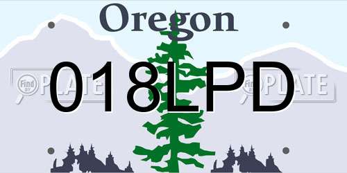018LPD Oregon License Plate