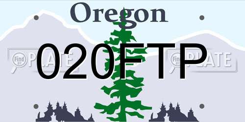 020FTP Oregon License Plate
