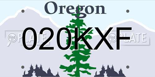 020KXF Oregon License Plate