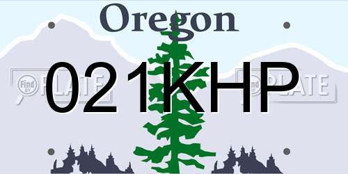 021KHP Oregon License Plate