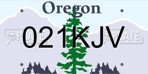 021KJV Oregon License Plate
