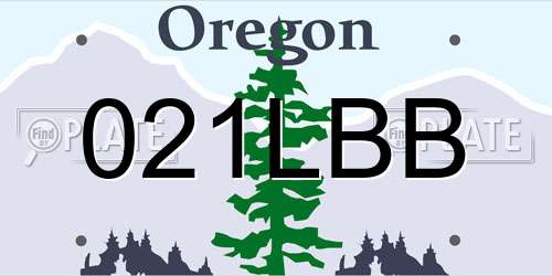 021LBB Oregon License Plate