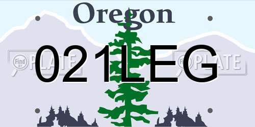 021LEG Oregon License Plate