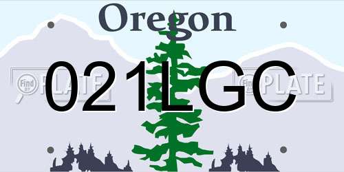 021LGC Oregon License Plate
