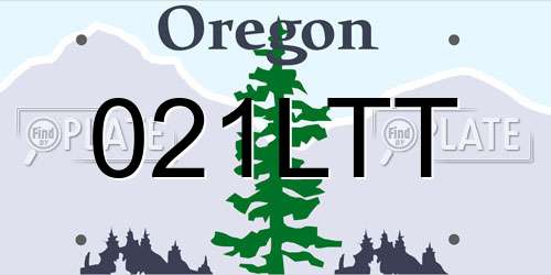 021LTT Oregon License Plate