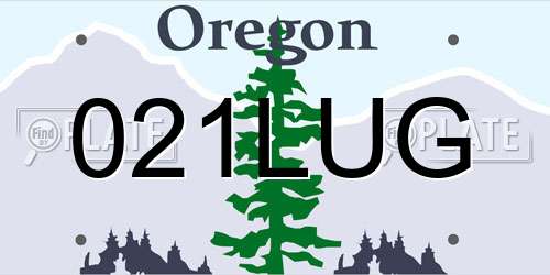 021LUG Oregon License Plate