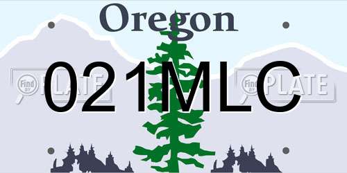 021MLC Oregon License Plate