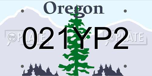 021YP2 Oregon License Plate