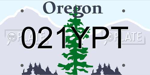 021YPT Oregon License Plate