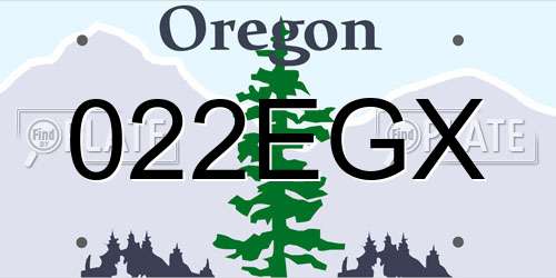 022EGX Oregon License Plate