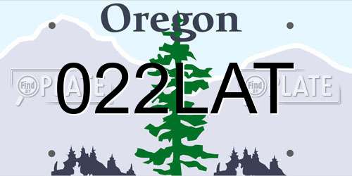 022LAT Oregon License Plate