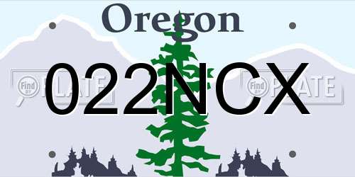 022NCX Oregon License Plate