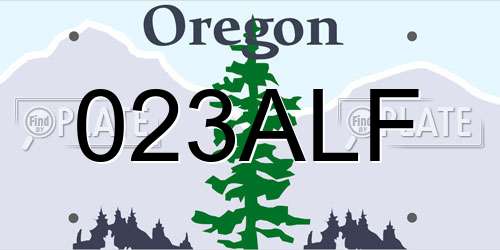 023ALF Oregon License Plate